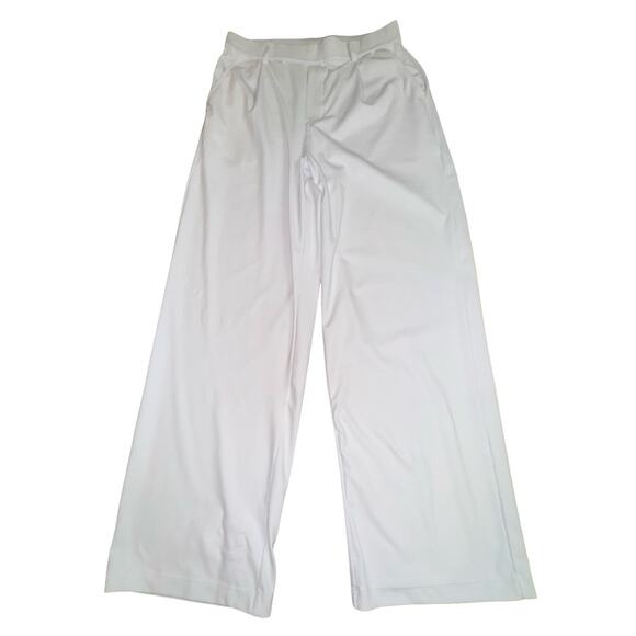 Halara Wide Leg Pants Womens Small S White Soft Pull On Sz SR - Picture 1 of 3